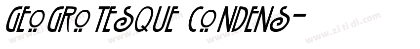 Geogrotesque Condens字体转换